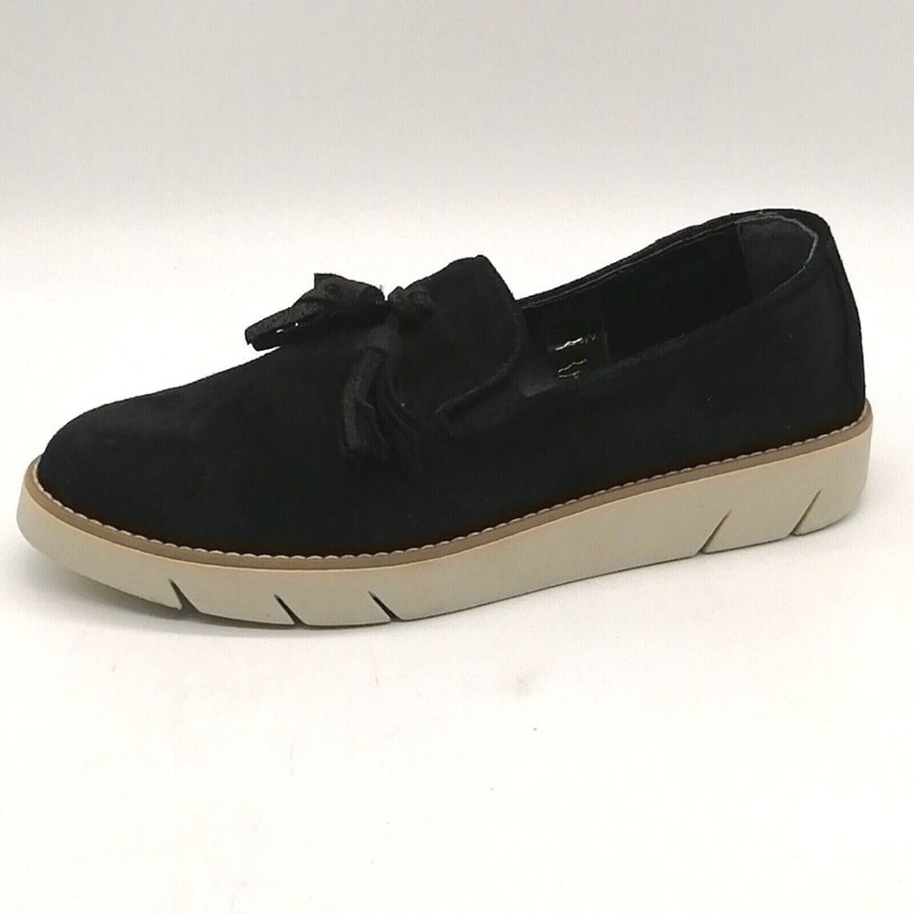 THE FLEXX Black Loafers with Cream Sole